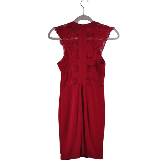 Express Red Dress with Lace, Size 0 - Picture 3 of 9